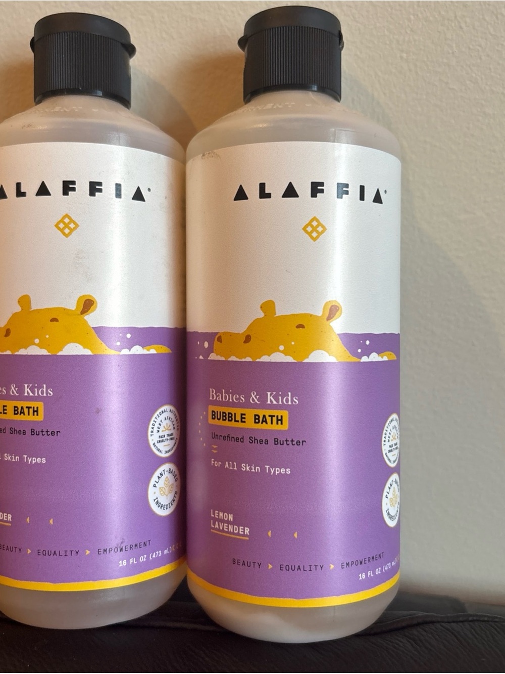 Alaffia Babies & Kids Lemon Lavender Bubble Bath vegan 2x16oz